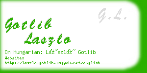 gotlib laszlo business card